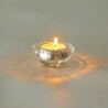 Bougeoir en verre pour bougie lumignon
