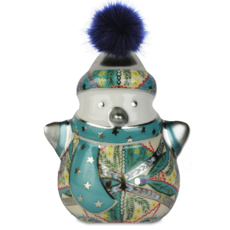 Diffuseur bonhomme de neige bleu Baci Milano Cosy Xmas