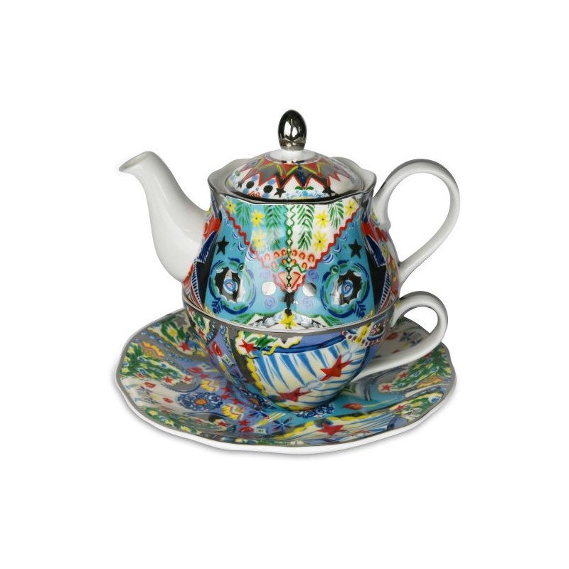 Théière egoiste Baci Milano Cosy Xmas silver