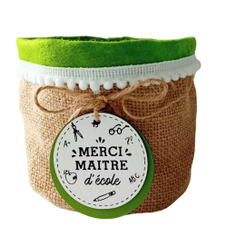 Lot de 3 sacs cache pot « Merci maitre d’école »