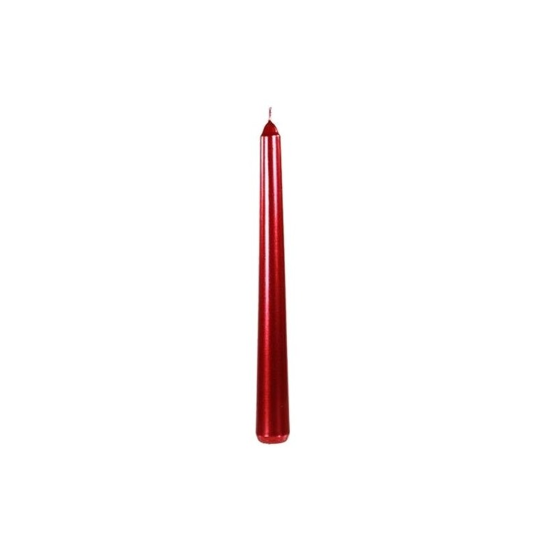 Bougie chandelier conique rouge brillant-Village Candle
