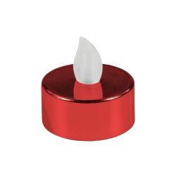 2 bougies chauffe-plat rouge à LED vacillantes