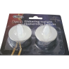 2 bougies chauffe-plat argent à LED vacillantes
