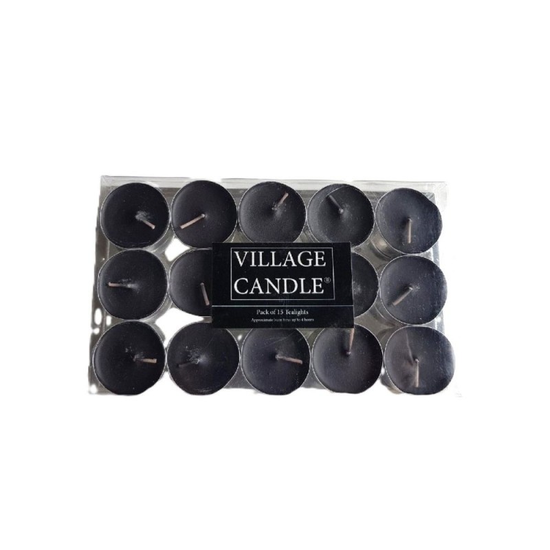 Boite de 15 lumignons noir village candle