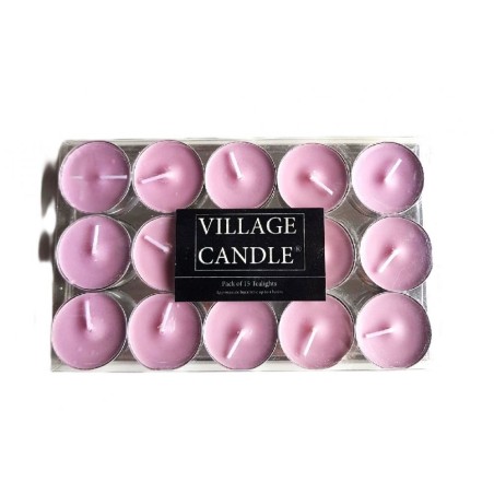 Boite de 15 lumignons parme village candle