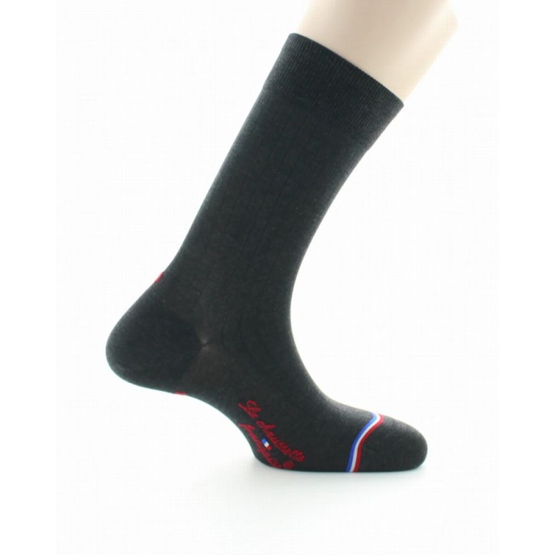 Chaussettes Opéra anthracite - La Chaussette Française