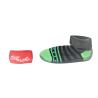 Berth shoes chaussons enfant gris et vert à rayures- Berthe Aux Grands Pieds