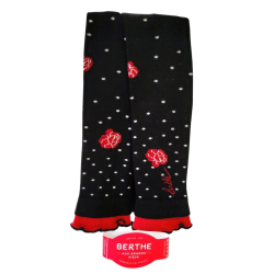 Leggings noir et rouge - Berthe Aux Grands Pieds