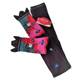 Leggings violet et rose-...