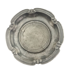 Coupelle ronde métal gris...