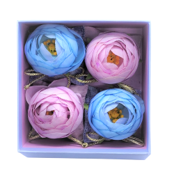 Coffret de 4 coussins fleur à parfumer – Parme et Violet - Atelier Catherine Masson