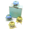Coffret de 4 coussins fleur à parfumer – Vert et Anis - Atelier Catherine Masson