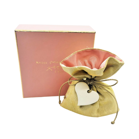 Pochon à parfumer jaune – Atelier Catherine Masson