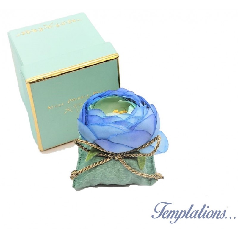 Coussin fleur à parfumer vert – Atelier Catherine Masson