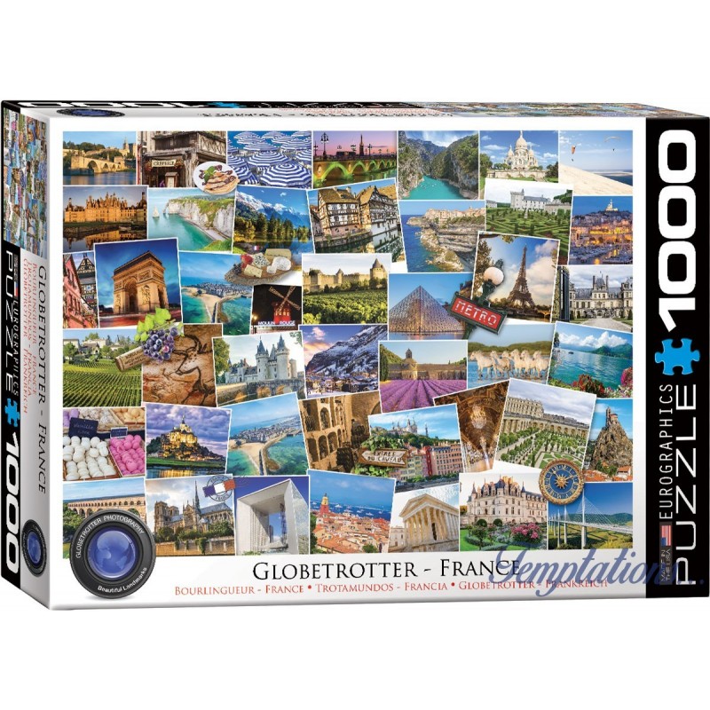 Puzzle 1000 pièces Globetrotter France