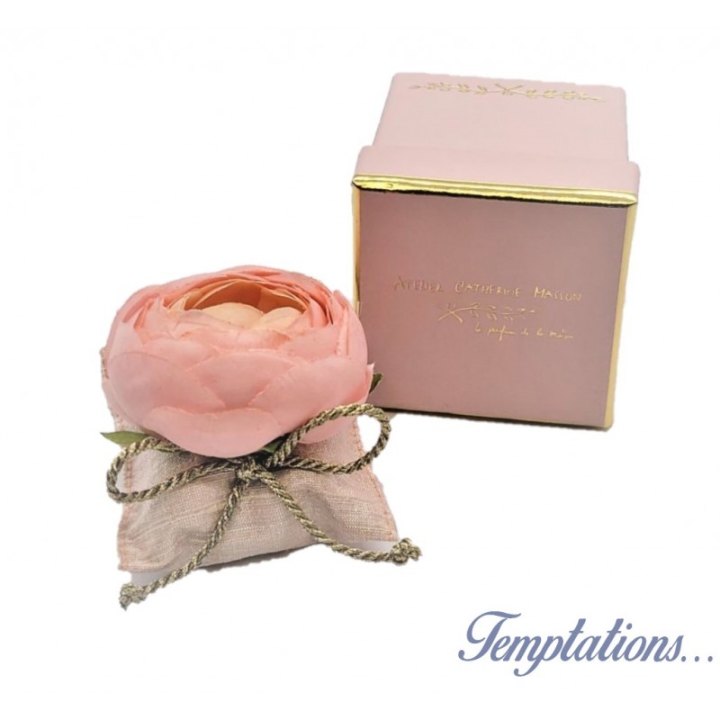 Coussin fleur à parfumer rose – Atelier Catherine Masson
