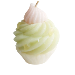 Bougie cupcake chantilly rose – Atelier Catherine Masson