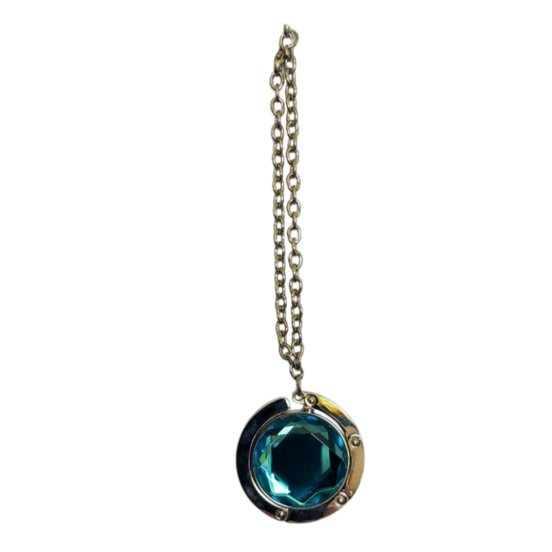 Accroche sac avec chaine UPPERBAG "Cabochon bleu"