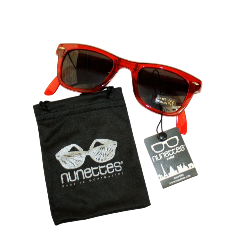 Lunettes de soleil pliables rouges "NUNETTES". Origami collection