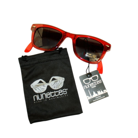 Lunettes de soleil pliables rouges "NUNETTES". Origami collection