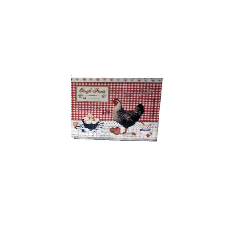 Petite boite en métal déco poules