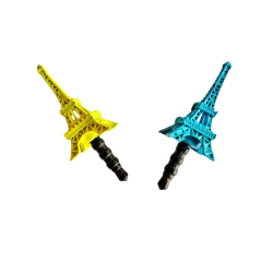 Bouchon anti- poussière pour prise jack mini Tour Eiffel Bleue