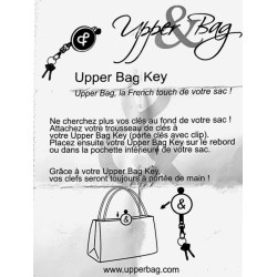 Porte-clés clips Upper Bag Key-"Pierre marron"