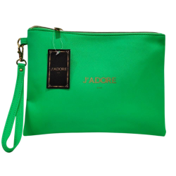 Pochette verte fluo "j'adore"