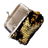 Porte-monnaie sequin noir/or