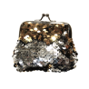 Porte-monnaie sequin or/argent