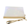 Pochette plate irisé or