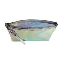 Pochette plate irisé argent