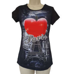 T-shirt Paris "Cœur rouge"
