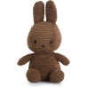 Peluche Miffy Lapin en velours côtelé marron