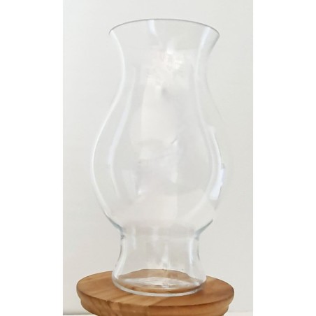 Vase en verre transparent