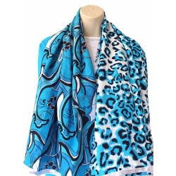 Foulard Ton bleu azur...