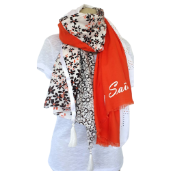Foulard Tons orange et...