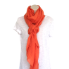 Foulard uni rouille  Creation palme