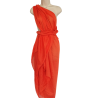 Foulard uni rouille  Creation palme