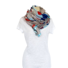 Foulard gris étoiles ballons et pied de poule By Shanna