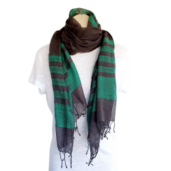 Foulard Fanos gris/vert -...