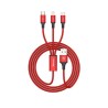Kit Chargeur Baseus Letour + câble 3 en 1 (type micro USB / Lightning / USB-C)