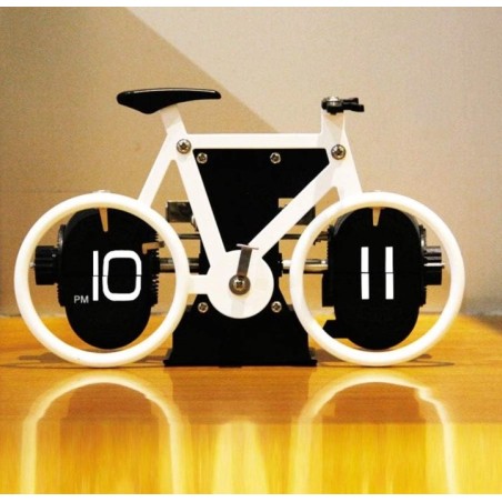 Horloge forme vélo chiffres rotatifs