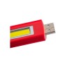 Porte-clés lampe de poche rose rechargeable USB - Catwalk