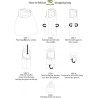 Sac cabas pliable vert "Chiens" – Eco Chic