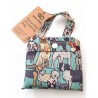 Sac cabas pliable vert "Chiens" – Eco Chic