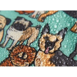 Sac cabas pliable vert "Chiens" – Eco Chic
