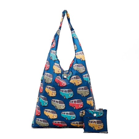 Sac cabas pliable Bleu "Campers" – Eco Chic