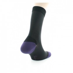 CHAUSSETTES HOMME SOIE NOIR RAISIN - BERTHE AUX GRANDS PIEDS