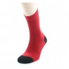 CHAUSSETTES HOMME SOIE ROUGE NOIR - BERTHE AUX GRANDS PIEDS